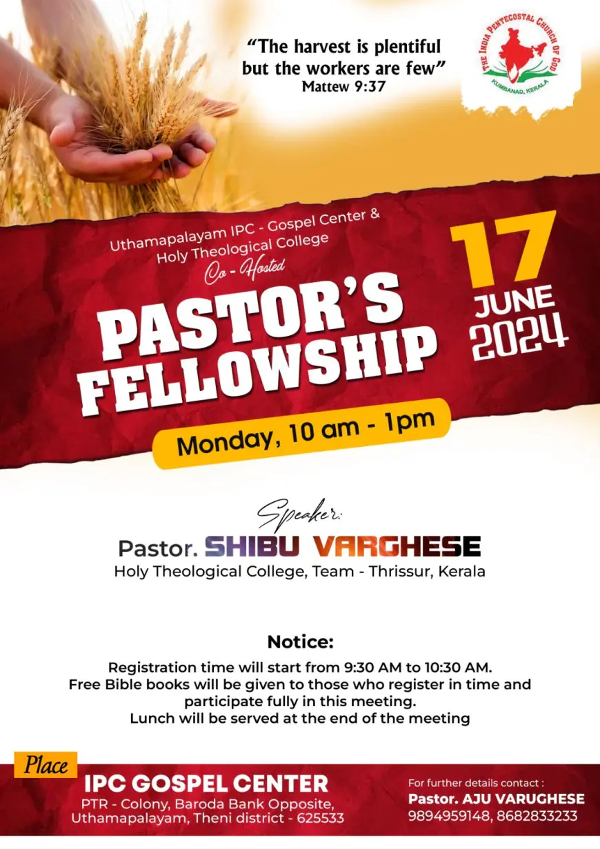 Pastors Fellowship  at Uttampalayam, Kampam