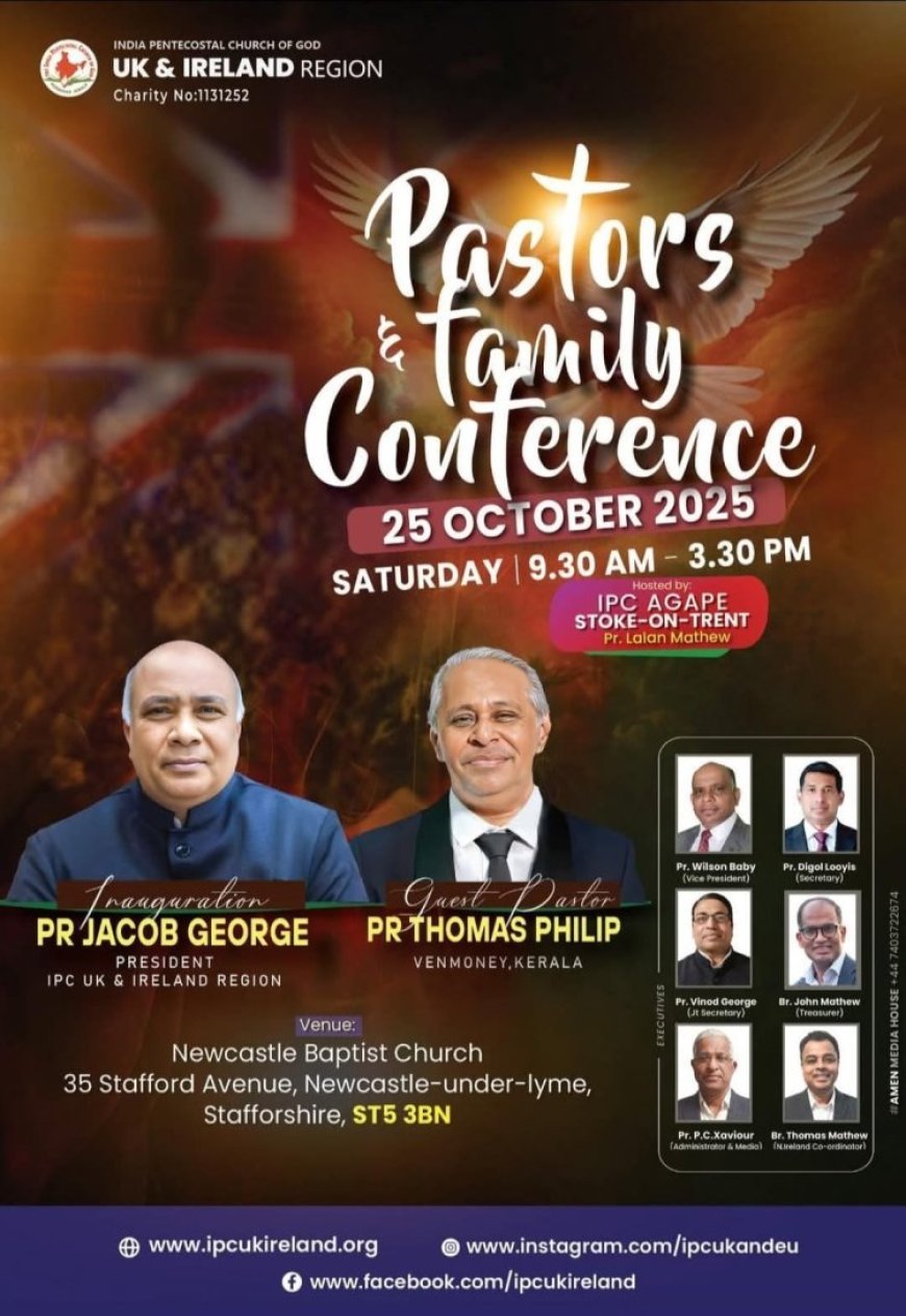 IPC UK & Ireland Region Ministers’ Conference to be held on Oct. 25