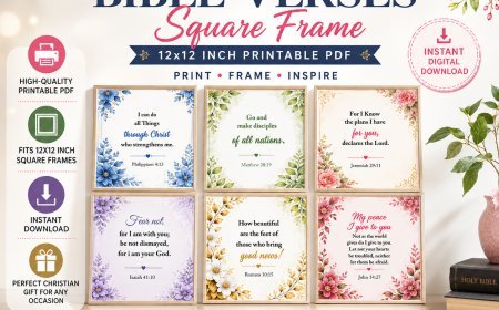 Bible Verse Square Frame Collection (12×12 inch Printable PDF) is finally here!