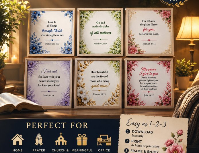 Beautiful Bible Verse Printable Frames